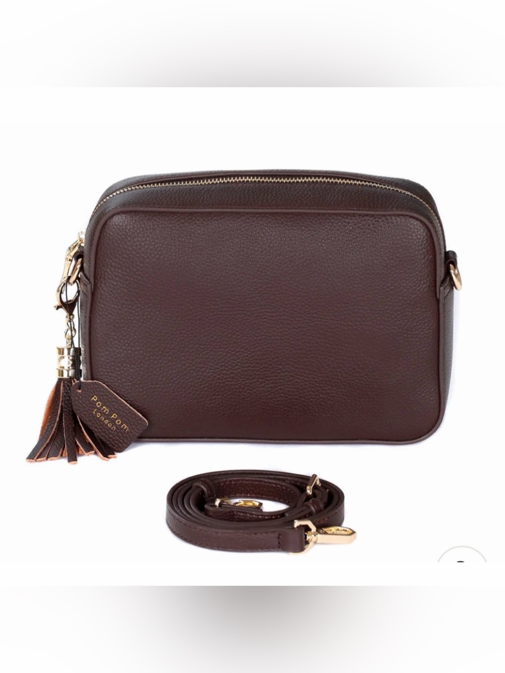 POM POM LONDON CITY Bag ~ CHOCOLATE BRAND NEW